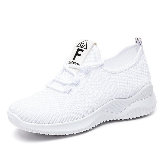 Damen Sportliche und atmungsaktive Mesh-Laufschuhe mit elastischem Schnürsystem R&B
