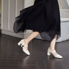 Damen Elegante Ankle-Pumps mit modischem Riemen und komfortablem Blockabsatz R&B