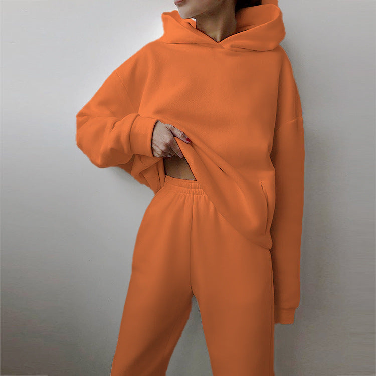 Damen modisches Oversize-Hoodie-Set mit lässigem Schnitt und elastischem Bund R&B