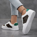 Damen modische Freizeit Sneakers mit Musterdruck und gepolsterter Sohle