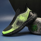 Damen Sportliche Slip-On Sneakers mit atmungsaktiver Strickoberfläche R&B