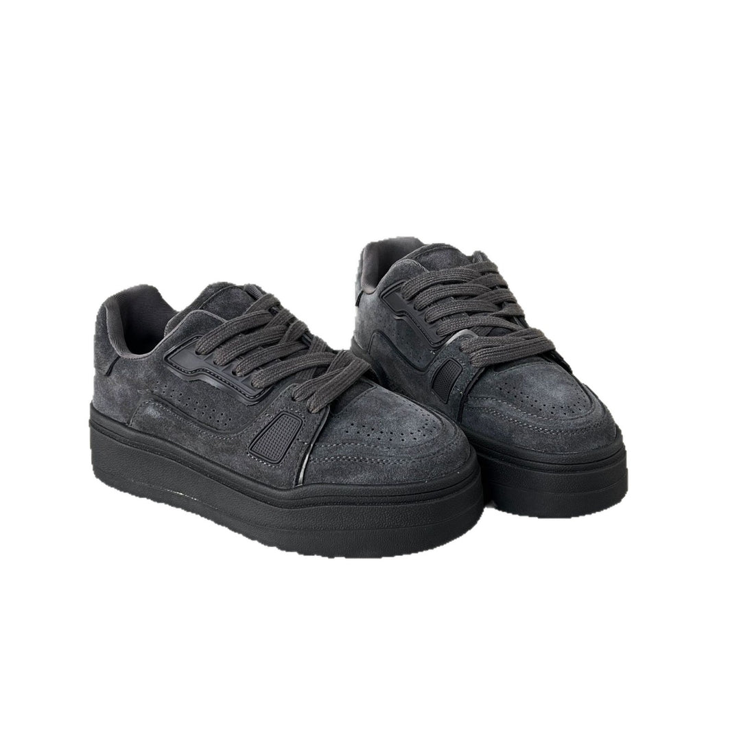 Damen Chunky Sneakers aus hochwertigem Wildleder mit bequemem Fußbett und rutschfester Sohle R&B