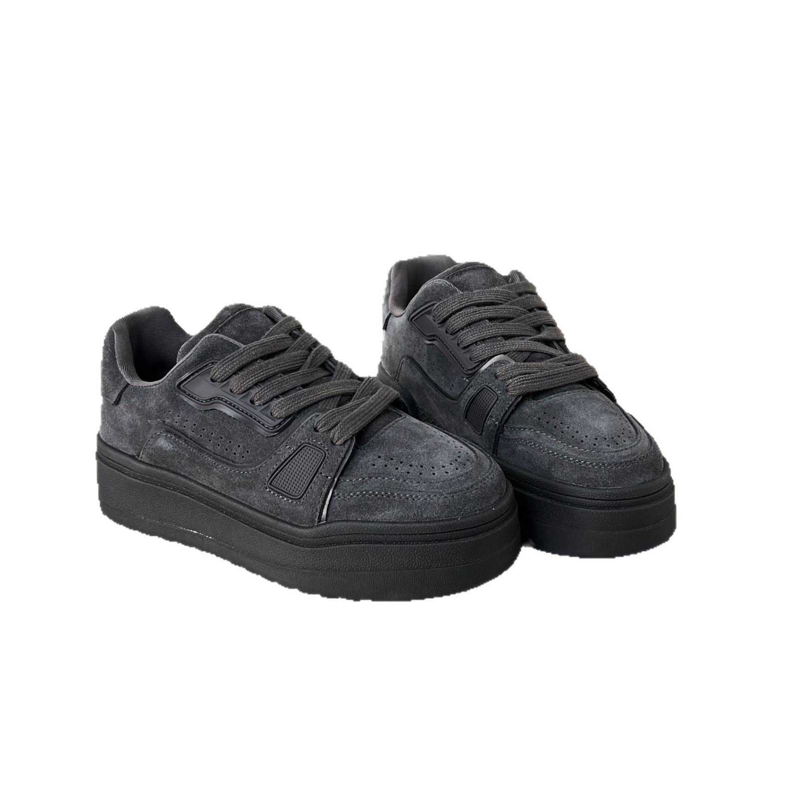 Damen Chunky Sneakers aus hochwertigem Wildleder mit bequemem Fußbett und rutschfester Sohle R&B