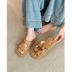 Damen Clogs mit elegantem Doppelschnallen-Design und komfortablem Fußbett