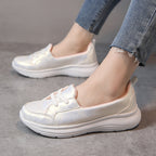 Damen Slip-On Freizeitschuhe mit atmungsaktivem Obermaterial und dämpfender Sohle
