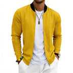 Herren nan leichte Bomberjacke aus Jersey mit Stehkragen elastischen Bündchen und verdeckten Eingrifftaschen R&B