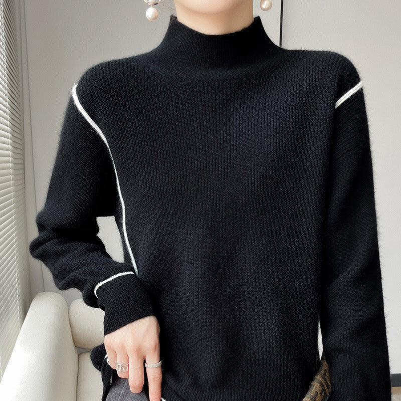 R&B | Eleganter schlichter Rollkragenpullover