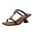 Damen modische Slingback-Sandalen mit eleganten Schmuckdetails