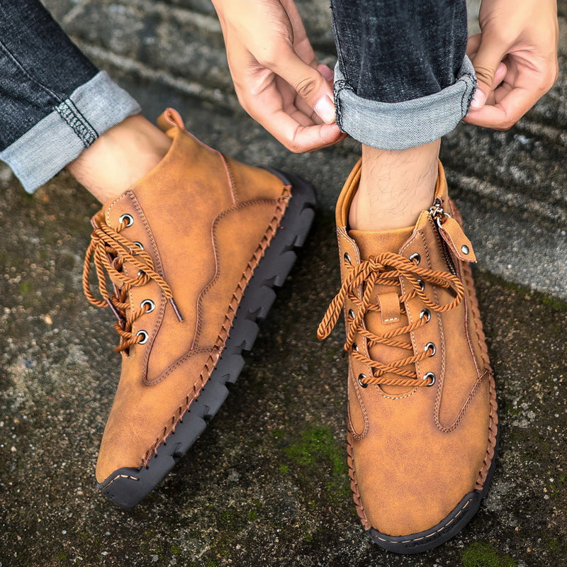 Herren robuste Wanderstiefel mit seitlichem Reißverschluss R&B