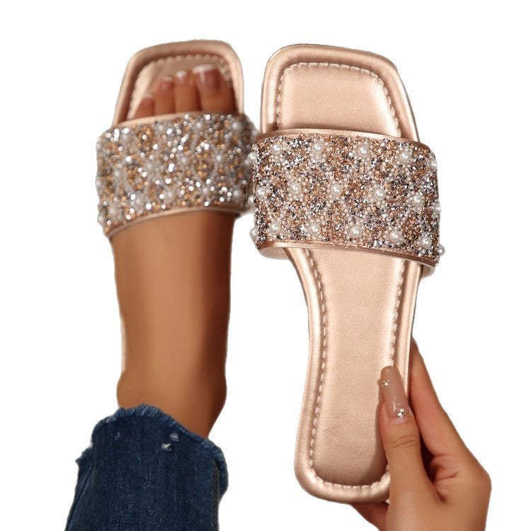 Damen Glamouröse Riemchen-Sandalen mit funkelnder Strass-Applikation R&B