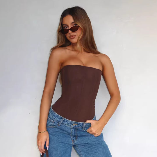 Damen Dessous-Kleid mit eleganten Fransen und transparentem Oberteil R&B