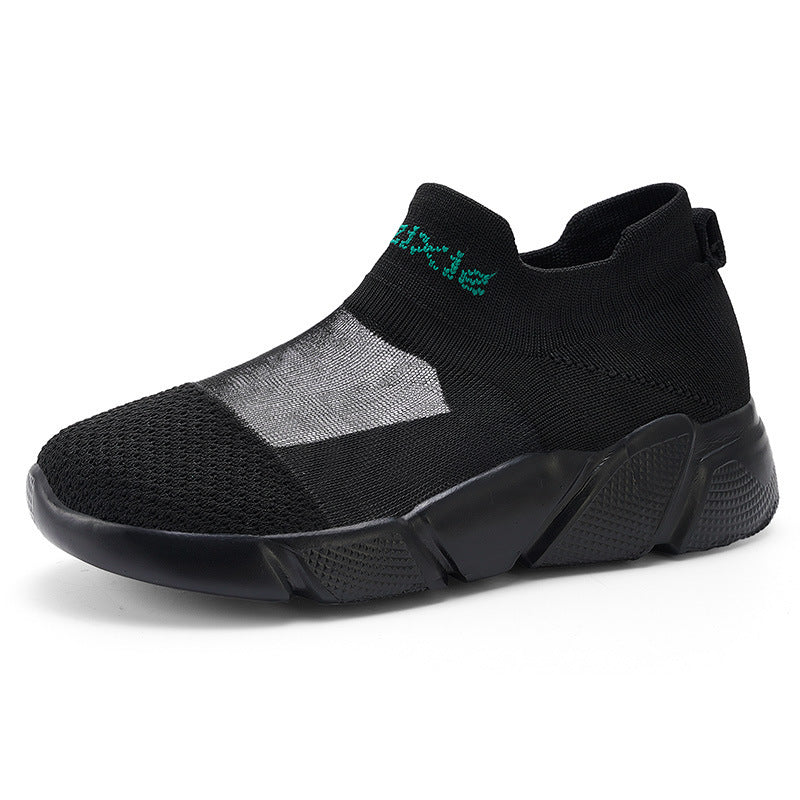 Damen Bequeme Slip-On Sneakers mit atmungsaktiver Strick-Oberfläche R&B