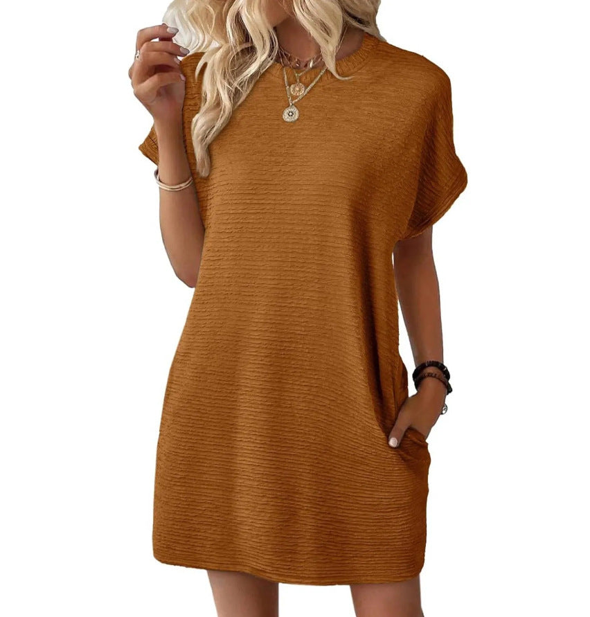 Damen Casual-Kleid mit lässigem Schnitt und praktischen Taschen R&B