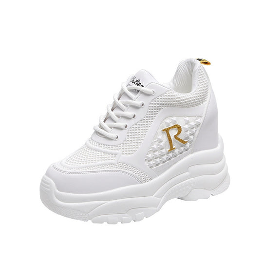 Damen Chunky Sneakers mit atmungsaktiver Mesh-Oberfläche und leichtem Komfort R&B