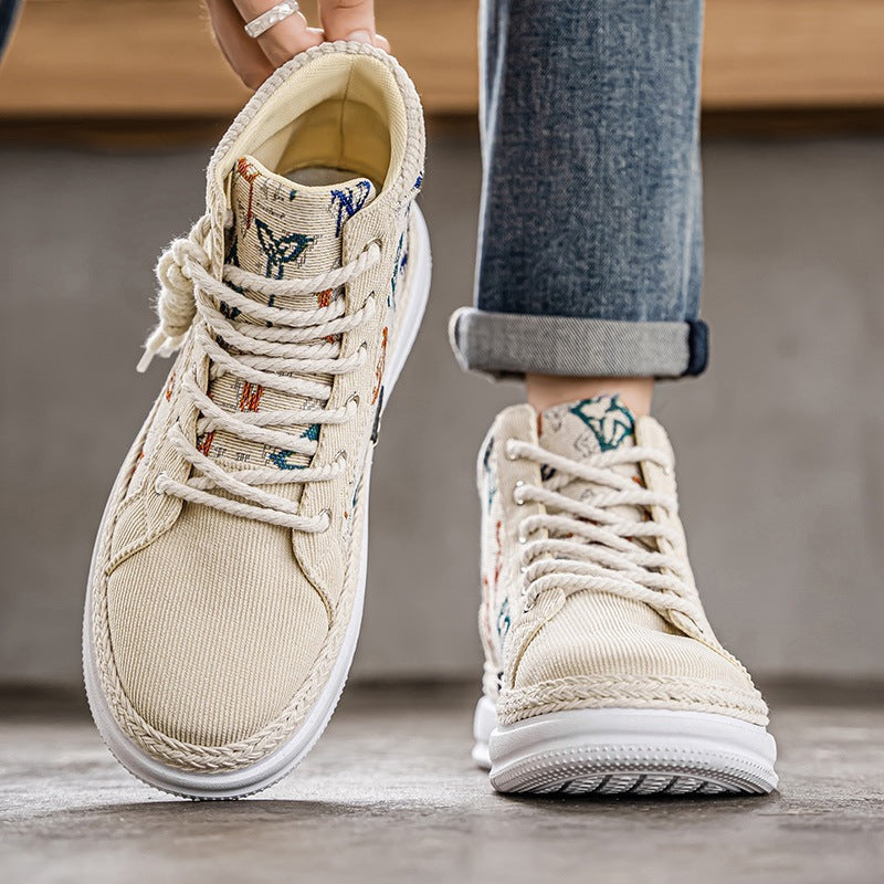 Damen Hohe Sneakers mit gesticktem Design und flexibler Sohle R&B
