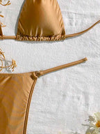 Damen Triangel-Bikini mit schicker Fransenverzierung