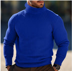Herren nan gerippter Rollkragenpullover schmal geschnitten aus Feinstrick mit Stretch und thermoregulierender Wollmischung R&B