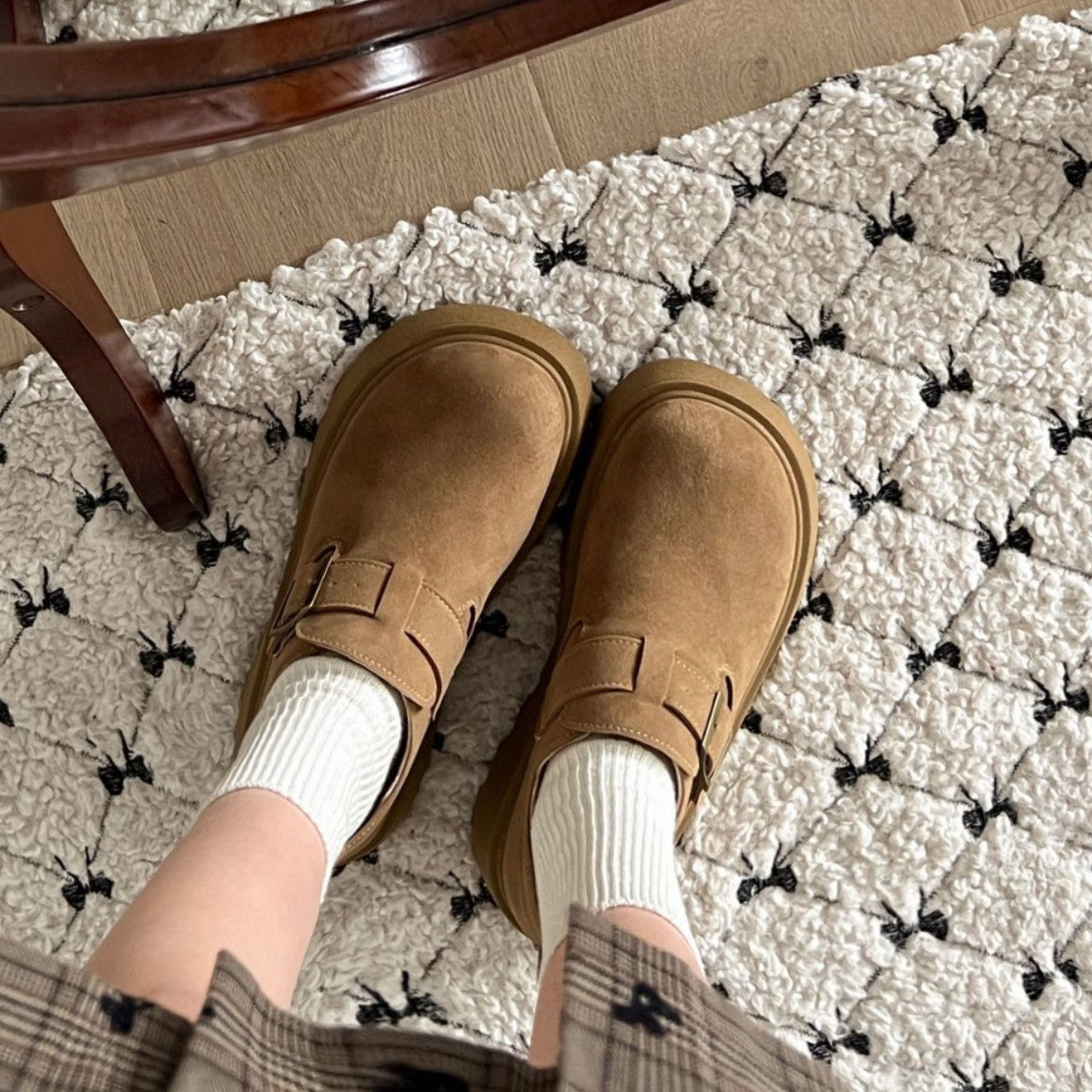 Damen Clogs mit dekorativem Schnallen-Design und rutschfester Sohle