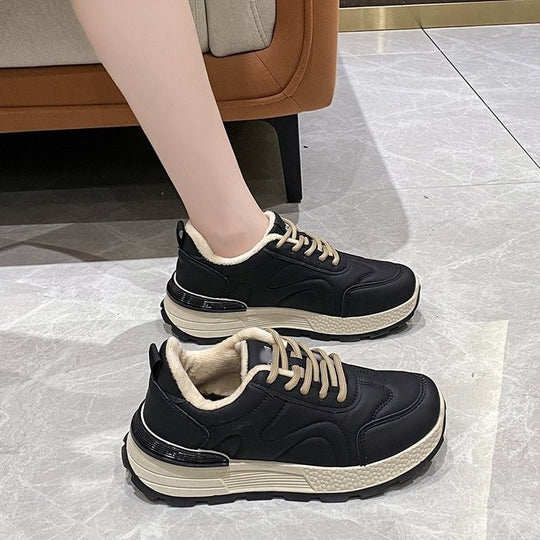 Damen Sportliche Sneaker mit flauschigem Innenfutter und rutschfester Sohle R&B