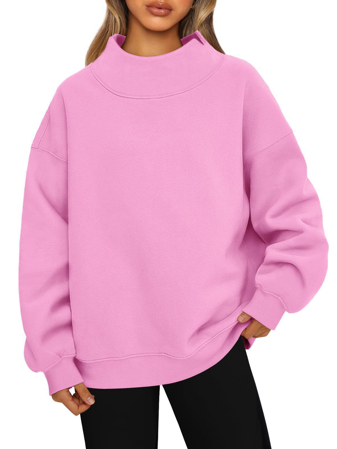 Damen Hochwertiger Stehkragen-Sweater R&B