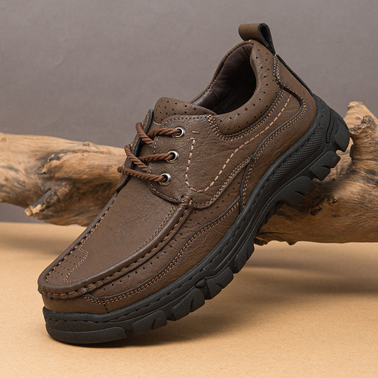 Herren Komfortable Lederschuhe mit rutschfester Sohle R&B