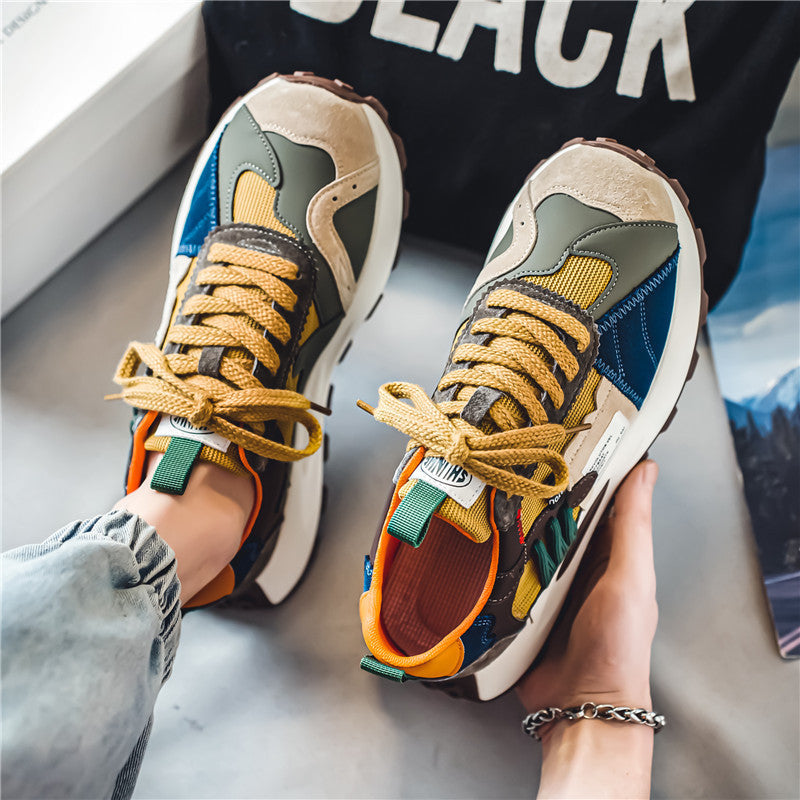 Damen modische Sneaker mit innovativem Materialmix und rutschfester Sohle R&B