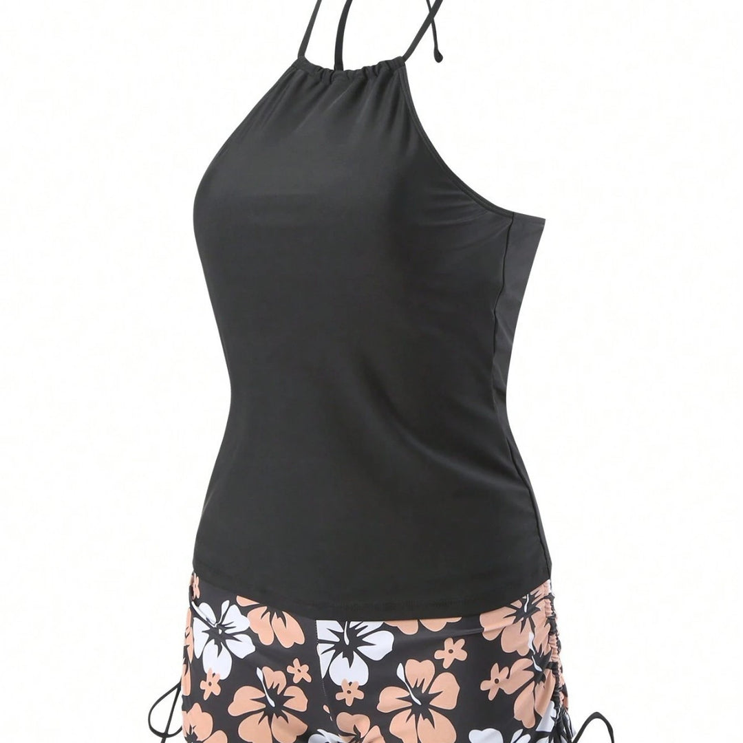 Damen Sportives Tankini-Set mit Blumendruck R&B