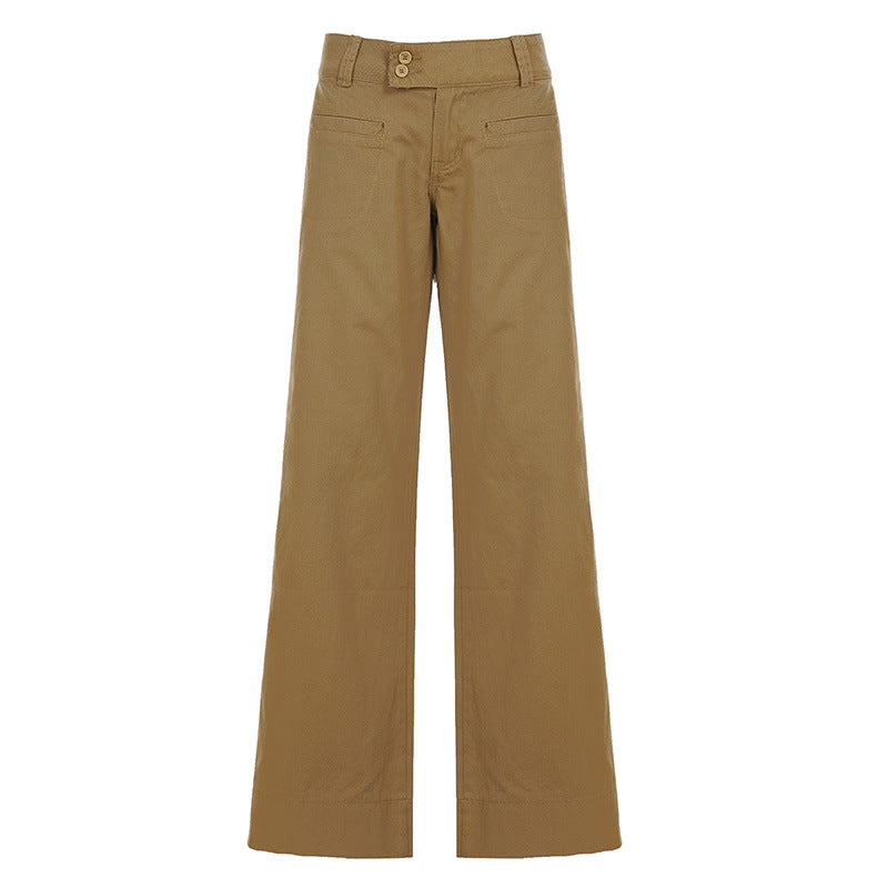 Damen weite Baumwollhose mit eleganter Schnittführung und praktischen Taschen R&B
