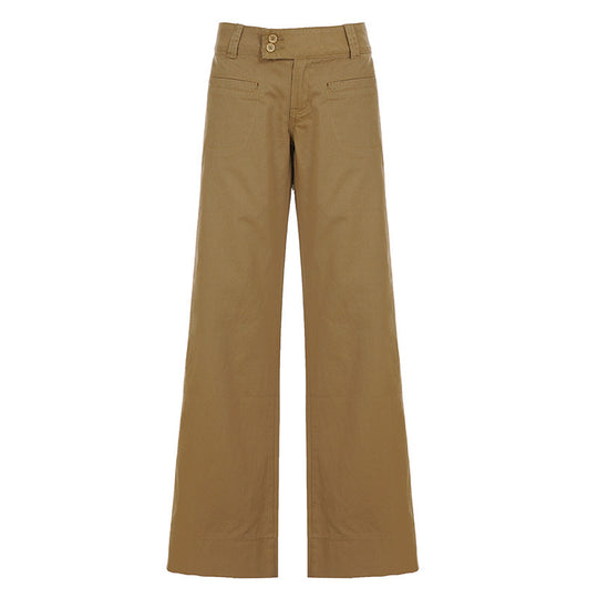 Damen weite Baumwollhose mit eleganter Schnittführung und praktischen Taschen R&B