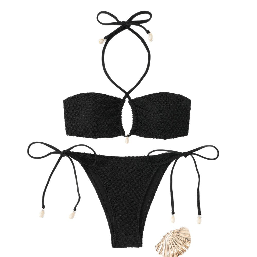 Damen Bandeau-Bikini mit modischem Schlüssel-Loch-Design R&B