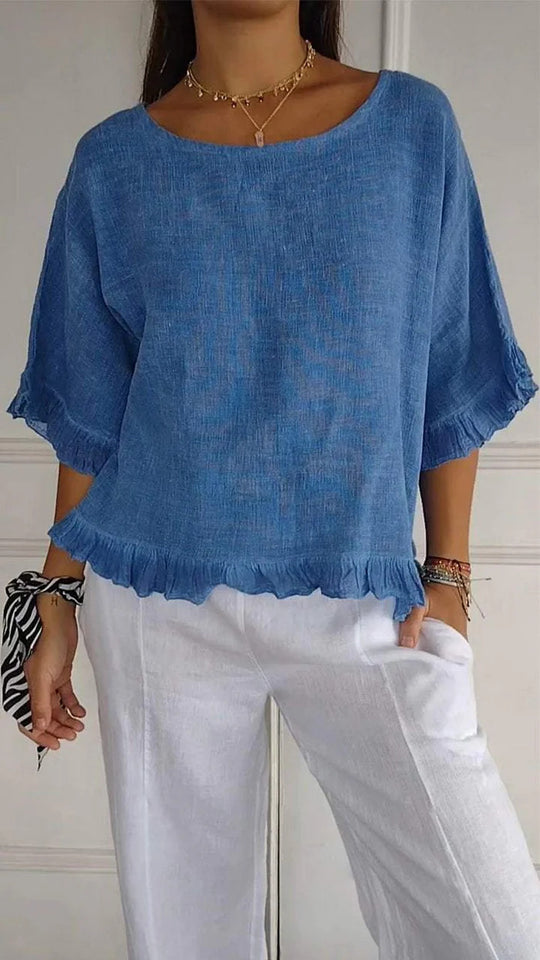 Damen Leichtes Shirt mit Fransen R&B