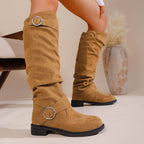 Damen Modische Overknee-Stiefel aus weichem, elastischem Material R&B