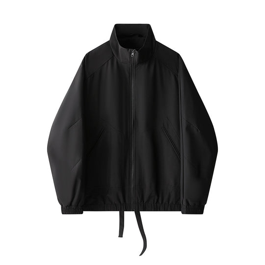 Damen sportliche Übergangsjacke mit hohem Kragen und verstellbarem Bund R&B