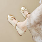 Damen Ballerinas mit dekorativem Riemchen und eleganter Schleifenapplikation
