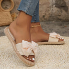 Damen Slipper mit dekorativem Schleifen-Design und komfortabler Sohle R&B