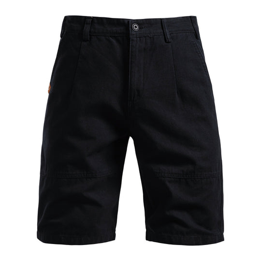 Herren nan robuste Baumwoll-Twill-Bermudahose mit verstärkten Knieeinsätzen und entspannter Passform R&B