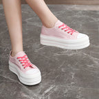 Damen Plüsch Plateau Sneakers mit atmungsaktivem Obermaterial R&B