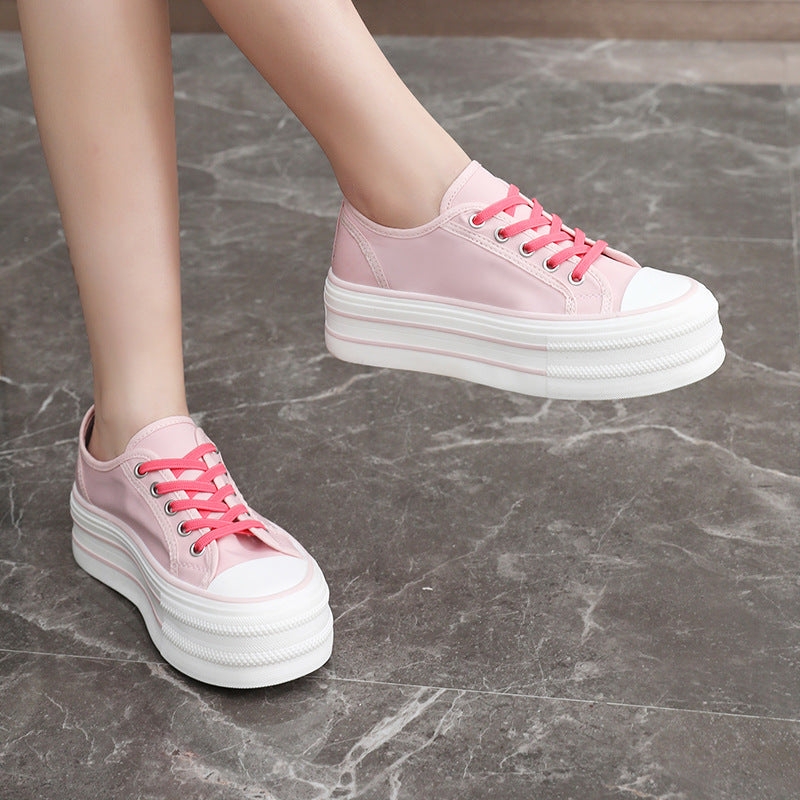 Damen Plüsch Plateau Sneakers mit atmungsaktivem Obermaterial R&B