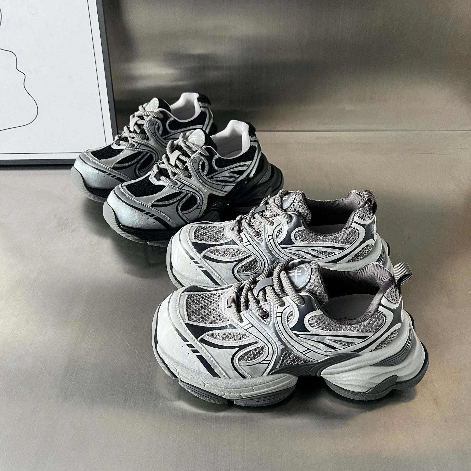 Damen Sportliche Multifunktionale Sneakers mit atmungsaktiven Mesh-Einsätzen und stoßdämpfender Sohle R&B
