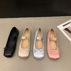 Damen Ballerinas mit verstellbarem Riemen und elegantem Schleifenakzent R&B