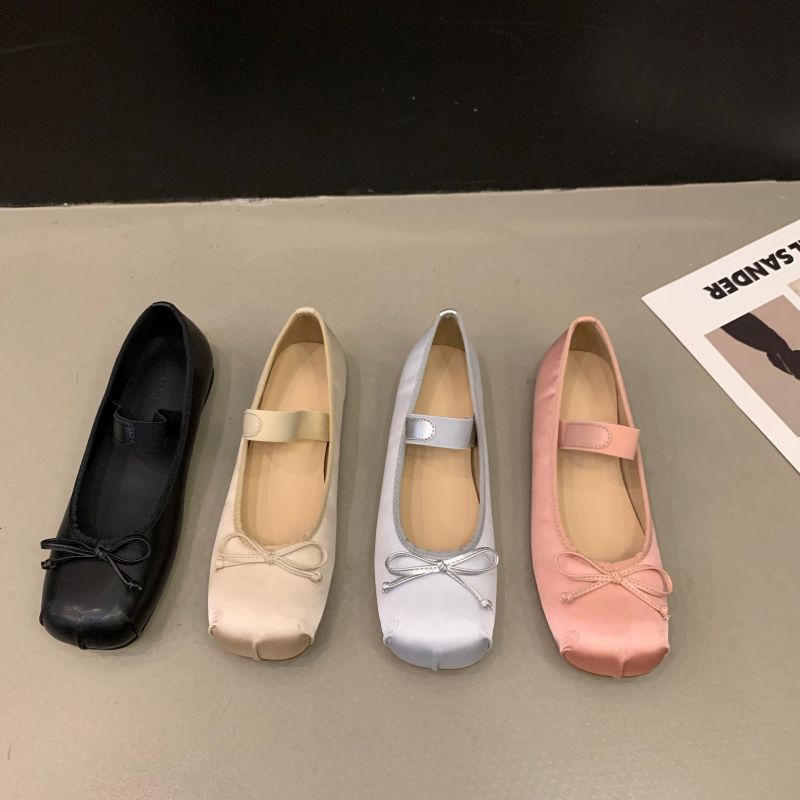 Damen Ballerinas mit verstellbarem Riemen und elegantem Schleifenakzent R&B