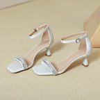 Damen elegante Sandaletten mit funkelndem Riemendesign