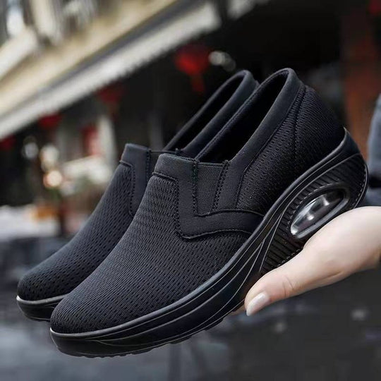 Damen Slip-On Sneakers mit atmungsaktivem Mesh und stoßdämpfender Sohle R&B