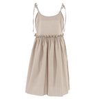 Damen luftiges Sommerkleid mit verstellbaren Trägern und elastischem Bund R&B