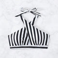Damen Triangel-Bikinioberteil mit modischem Wickel-Design und elastischen Trägern R&B