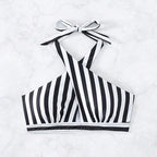 Damen Triangel-Bikinioberteil mit modischem Wickel-Design und elastischen Trägern R&B