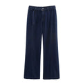 Damen weit geschnittene Jeanshose mit Bindegürtel und eleganter Silhouette R&B