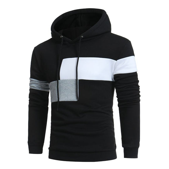 Herren sportlicher Kapuzenpullover mit Farbblockdesign R&B