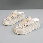 Damen Sportliche Plateausneakers mit atmungsaktivem Obermaterial und lässigem Schnitt R&B