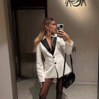 Damen Blazer mit kontrastierendem Revers R&B